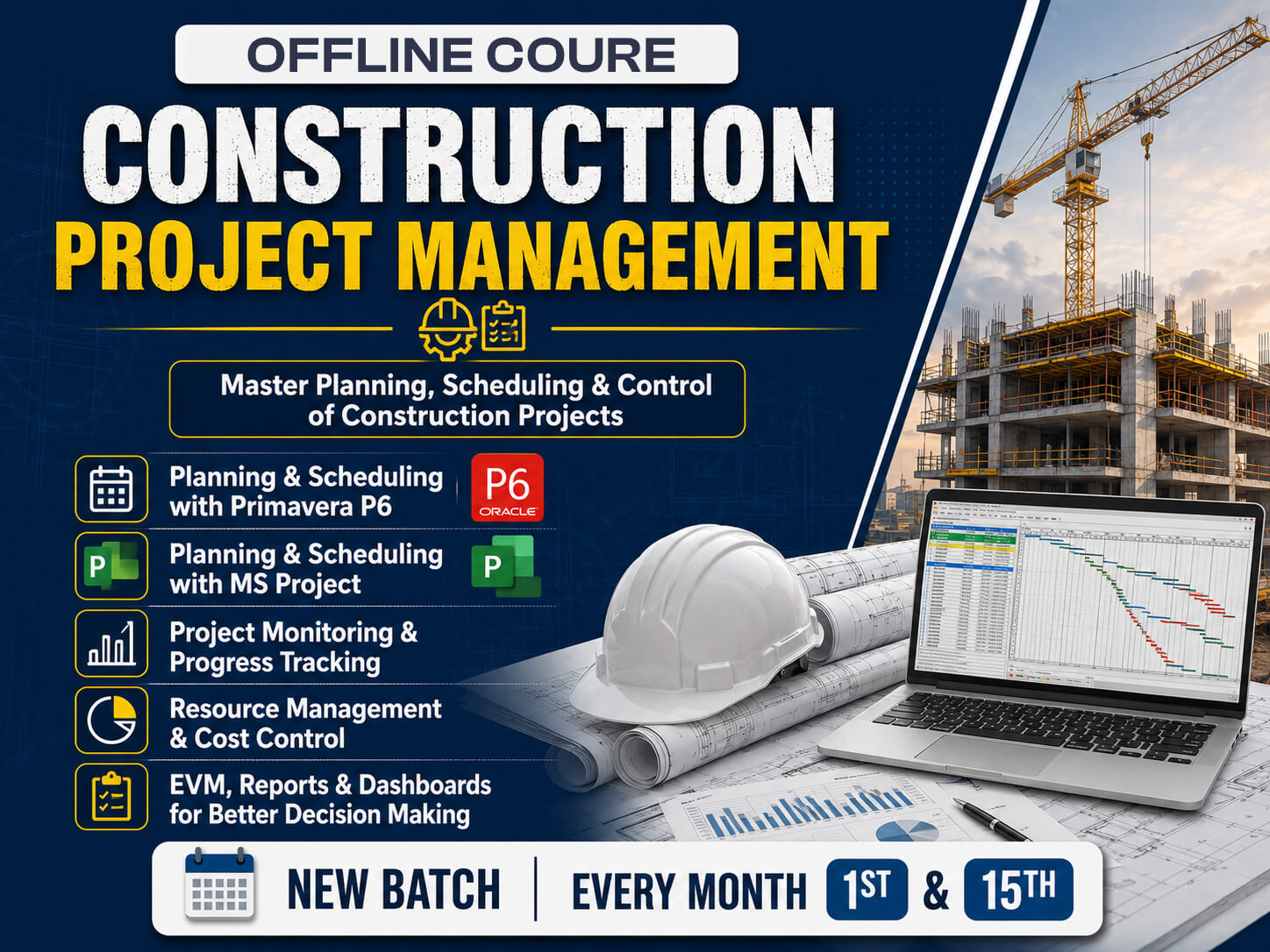 Construction Project Management - Primavera & MS Project